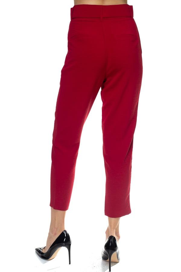 Crinkled Belted Skinny Pants - Absolute Fashion 2020