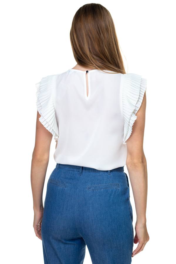 Accordion Pleated Short Sleeve Shirt - Absolute Fashion 2020