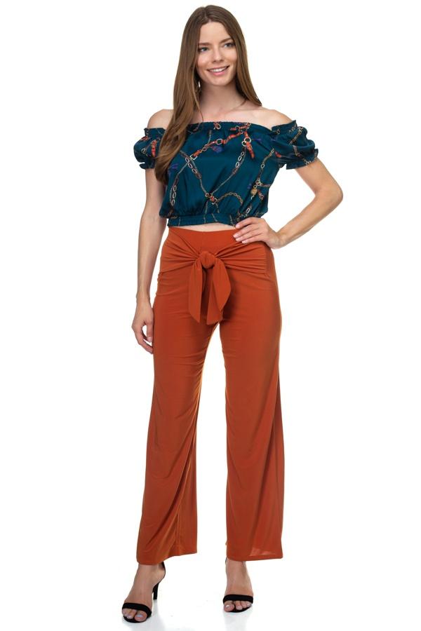 Wrap Waist Tie Pants - Absolute Fashion 2020