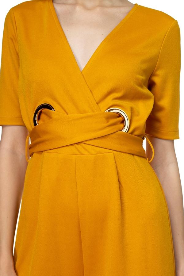 Grommets Belted Jumpsuit - Absolute Fashion 2020