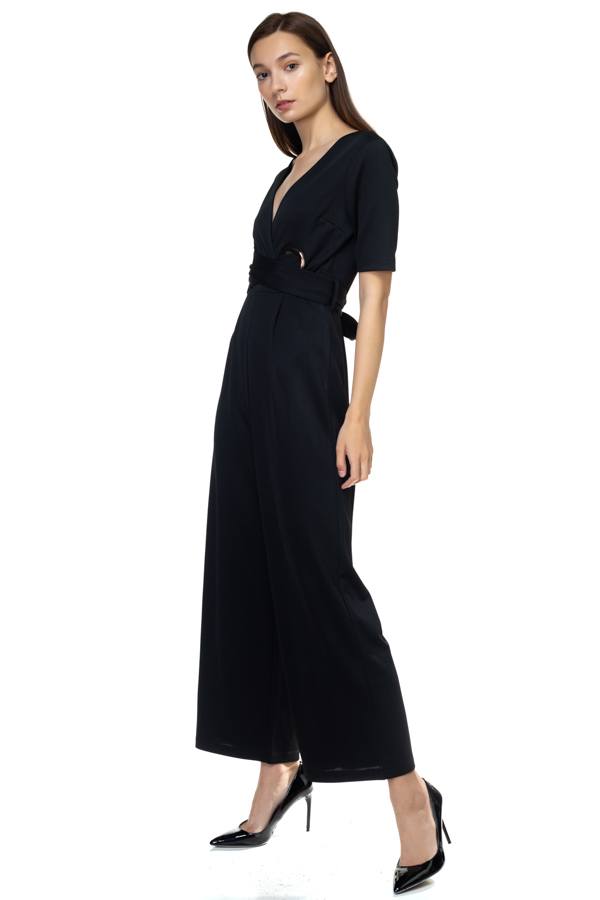 Grommets Belted Jumpsuit - Absolute Fashion 2020