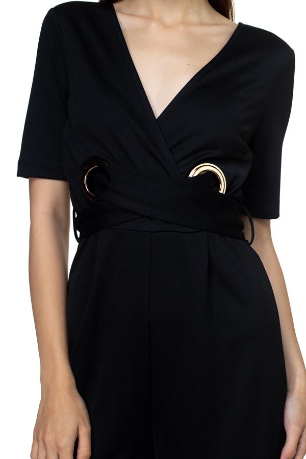 Grommets Belted Jumpsuit - Absolute Fashion 2020