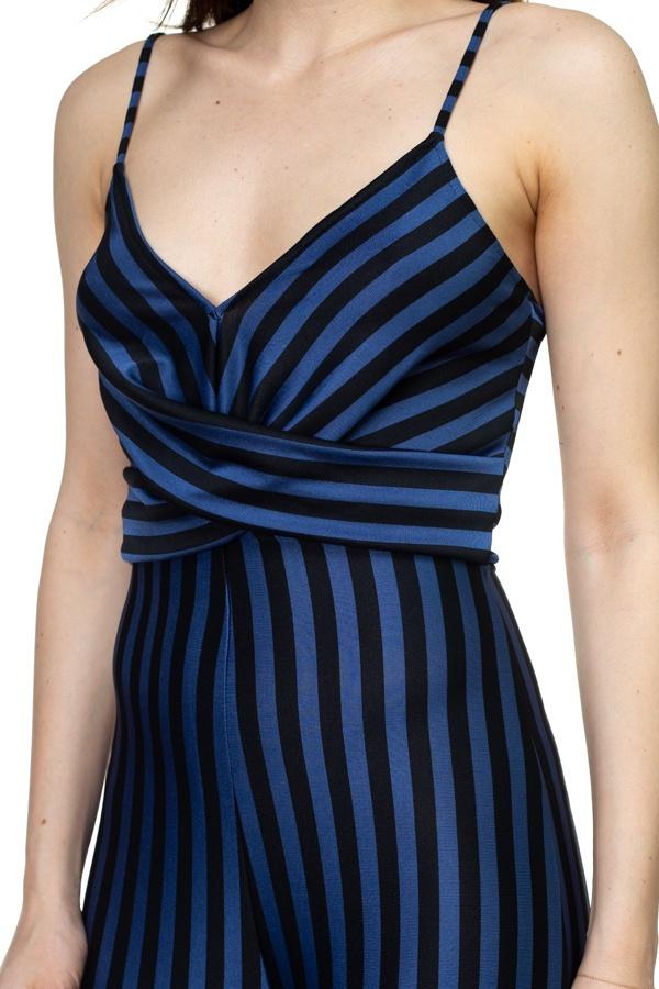 Stripe Front Twist Jumpsuit - Absolute Fashion 2020