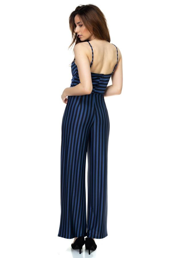 Stripe Front Twist Jumpsuit - Absolute Fashion 2020