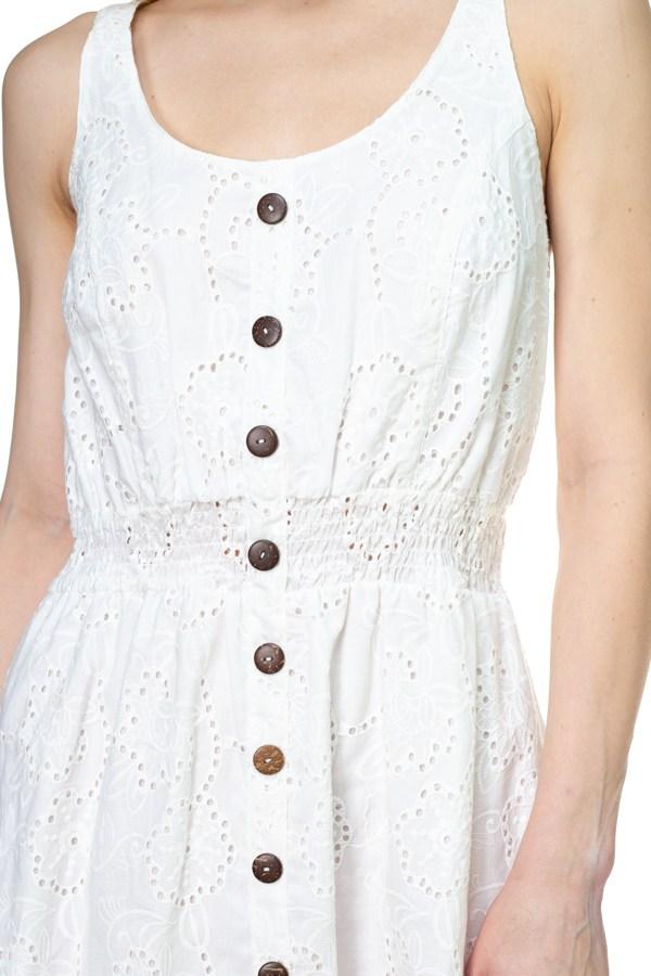 Floral Embroidered Sleeveless Dress - Absolute Fashion 2020