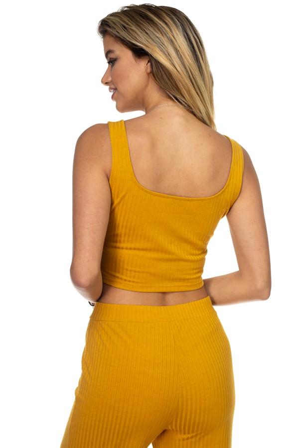 Ribbed Button Tank Top & Wide Leg Pants - Absolute Fashion 2020