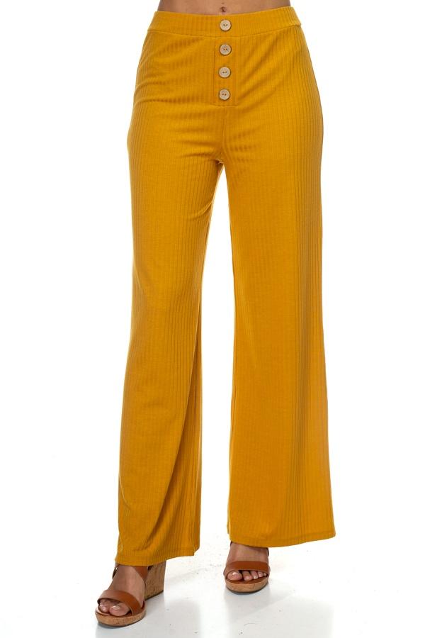 Ribbed Button Tank Top & Wide Leg Pants - Absolute Fashion 2020