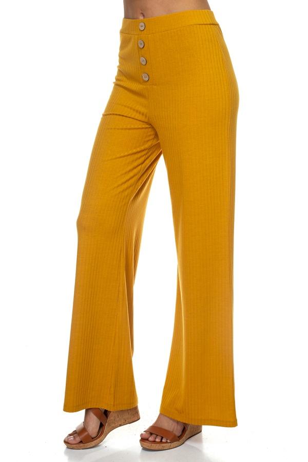 Ribbed Button Tank Top & Wide Leg Pants - Absolute Fashion 2020
