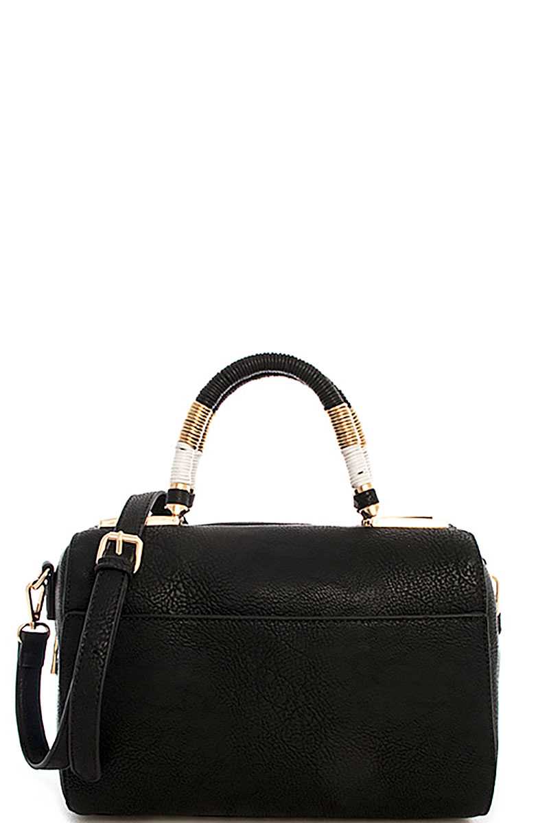 Cute Stylish Moroccan Top Handle Boston Bag With Long Strap - Absolute Fashion 2020