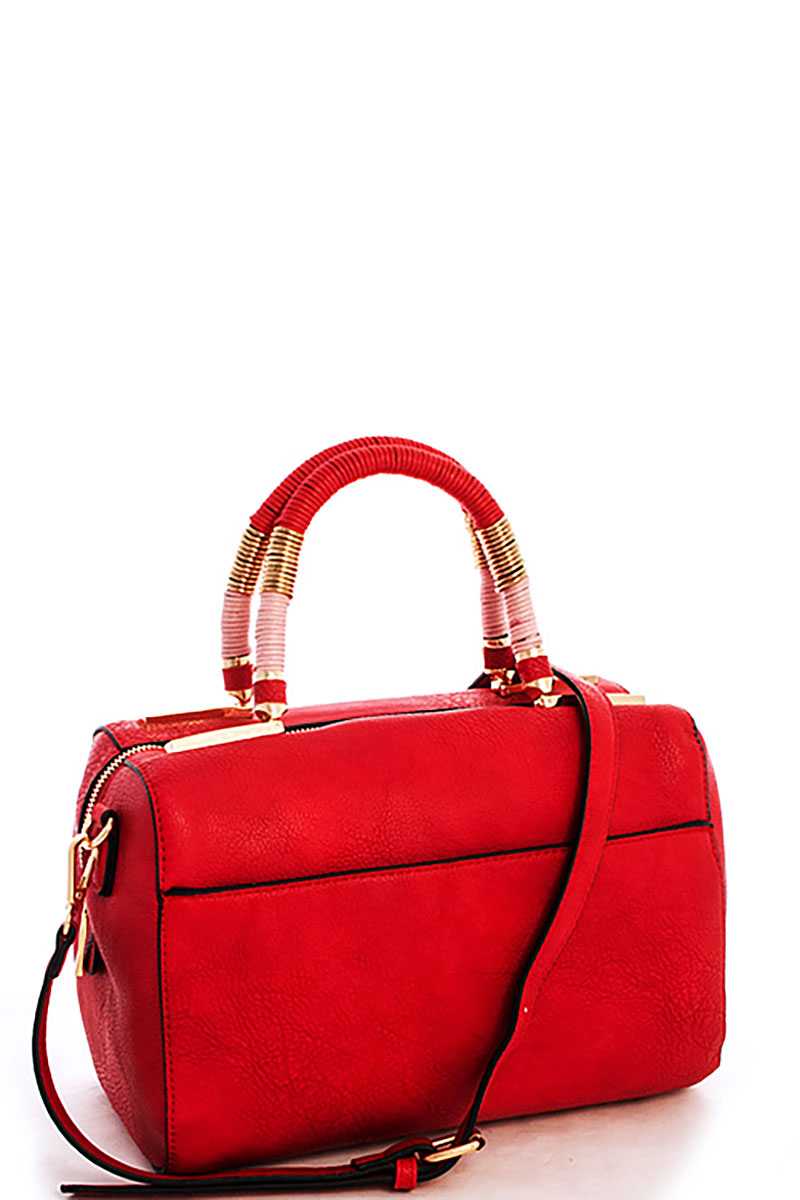 Cute Stylish Moroccan Top Handle Boston Bag With Long Strap - Absolute Fashion 2020