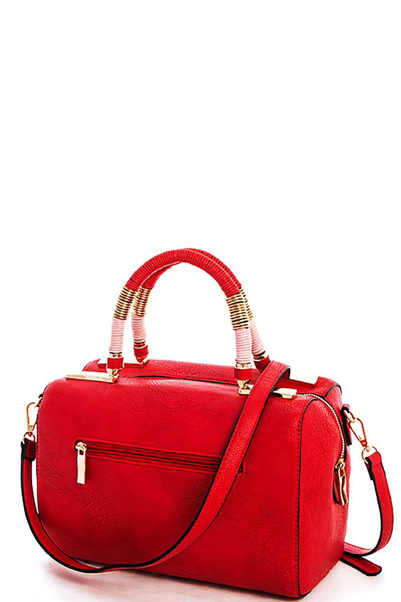 Cute Stylish Moroccan Top Handle Boston Bag With Long Strap - Absolute Fashion 2020