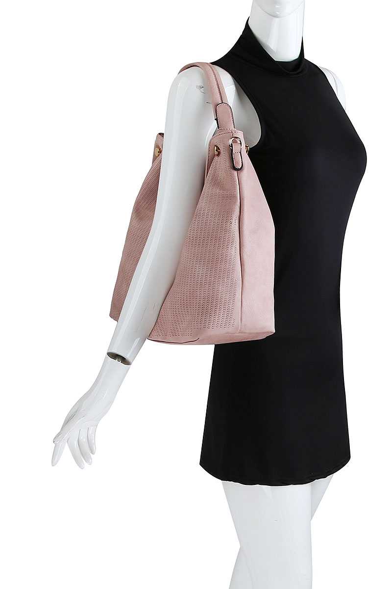 Stylish Modern Mesh Front Hobo Bag With Long Strap - Absolute Fashion 2020