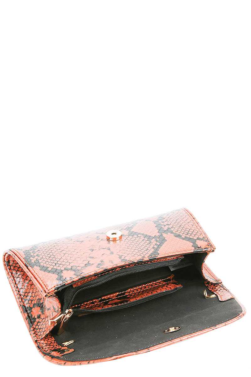 Cute Python Pattern Clutch Cross Body - Absolute Fashion 2020