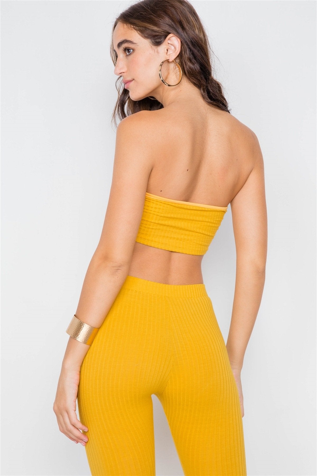 Ribbed Crop Tube Top & Ankle Legging Set - Absolute Fashion 2020