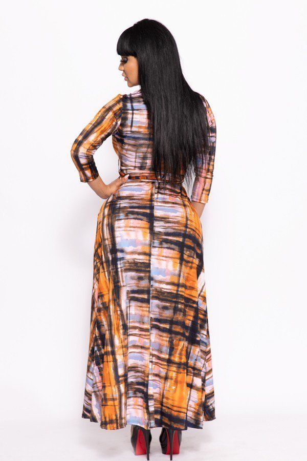 Elegant Maxi Dress With A Waist Tie - Absolute Fashion 2020
