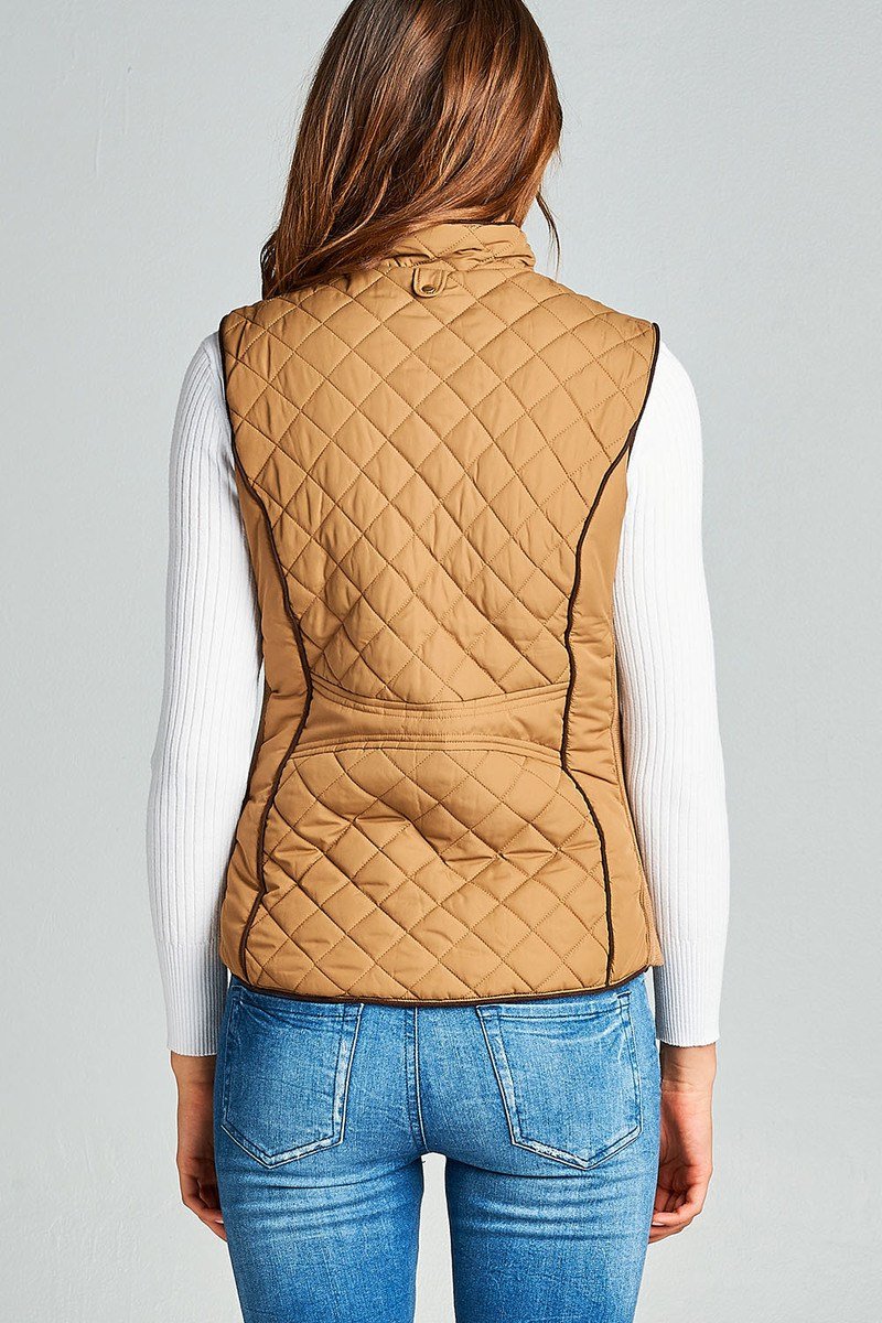 Faux Shearling Lined Quilted Padding Vest - Absolute Fashion 2020