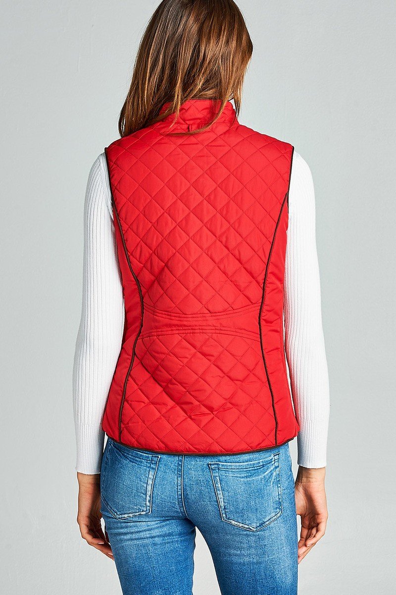 Faux Shearling Lined Quilted Padding Vest - Absolute Fashion 2020