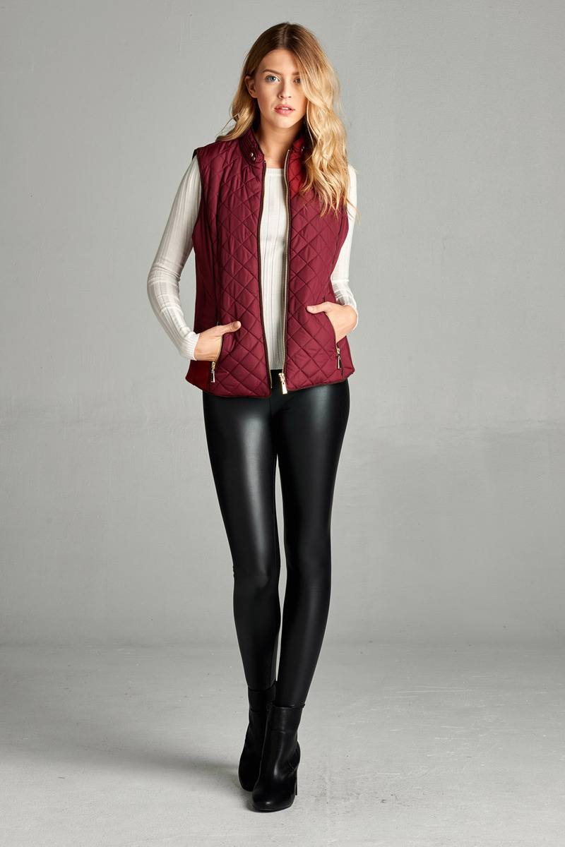 Faux Shearling Lined Quilted Padding Vest - Absolute Fashion 2020