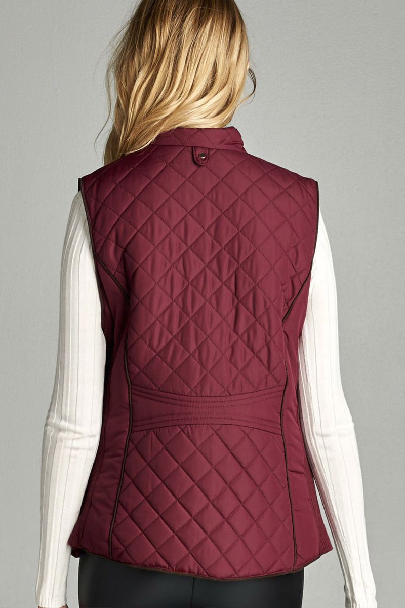 Faux Shearling Lined Quilted Padding Vest - Absolute Fashion 2020