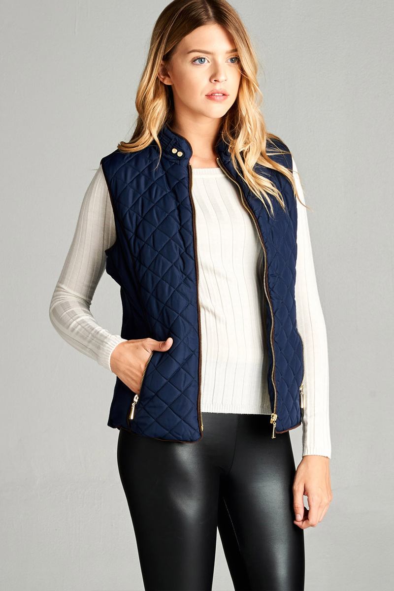 Faux Shearling Lined Quilted Padding Vest - Absolute Fashion 2020