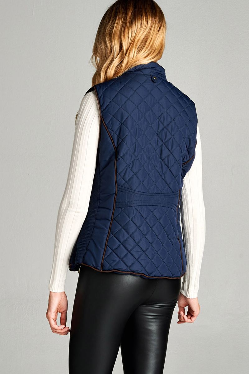 Faux Shearling Lined Quilted Padding Vest - Absolute Fashion 2020