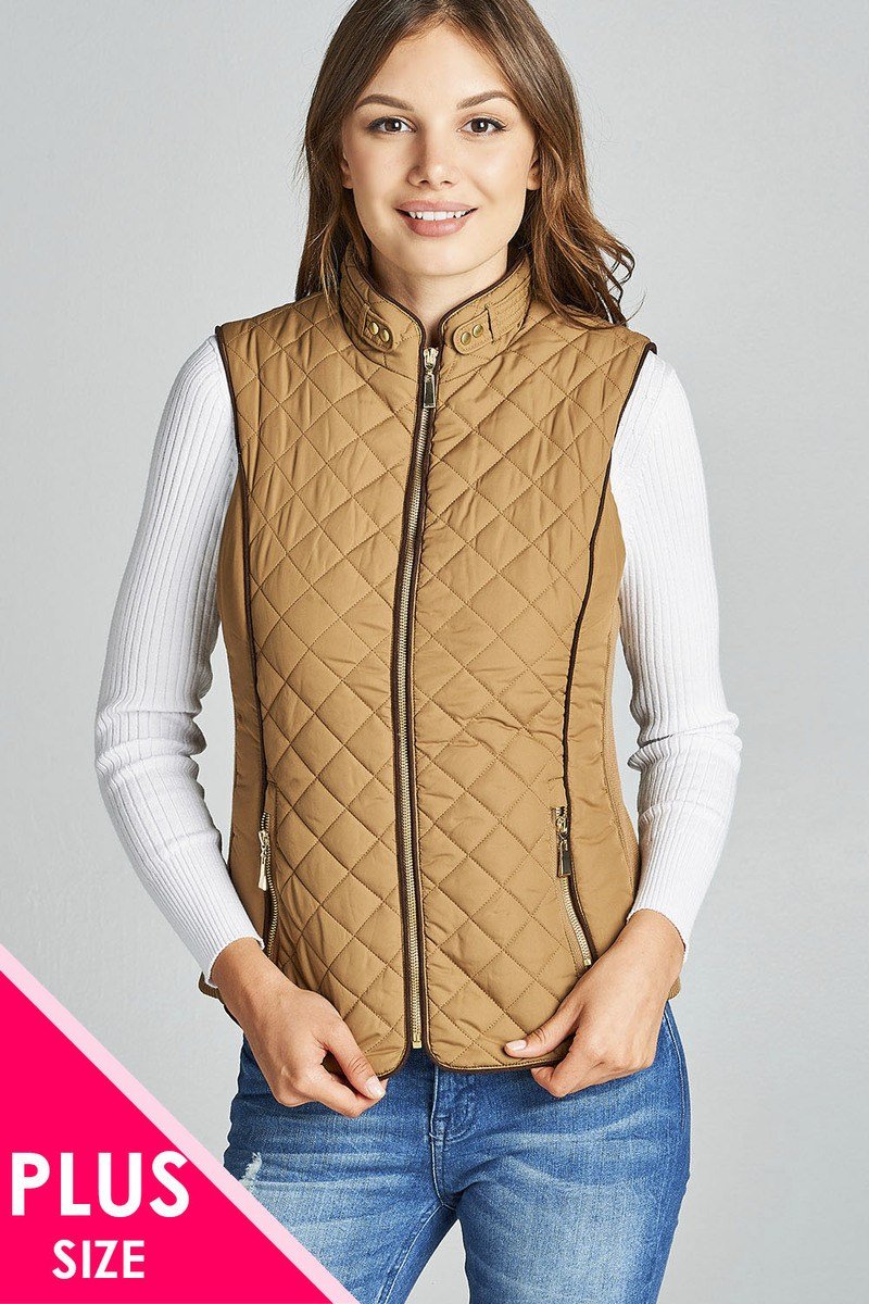 Faux Shearling Lined Quilted Padding Vest - Absolute Fashion 2020