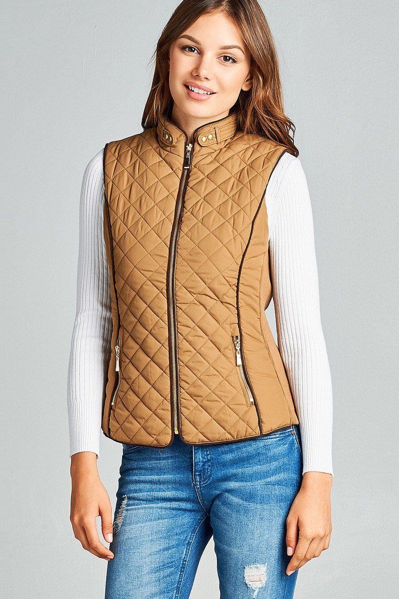Faux Shearling Lined Quilted Padding Vest - Absolute Fashion 2020
