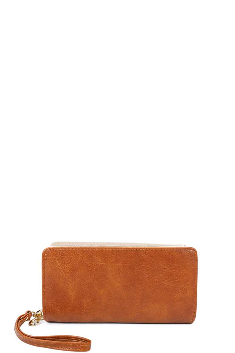 Designer Fashion Solid Color Wallet With Hand Strap - Absolute Fashion 2020