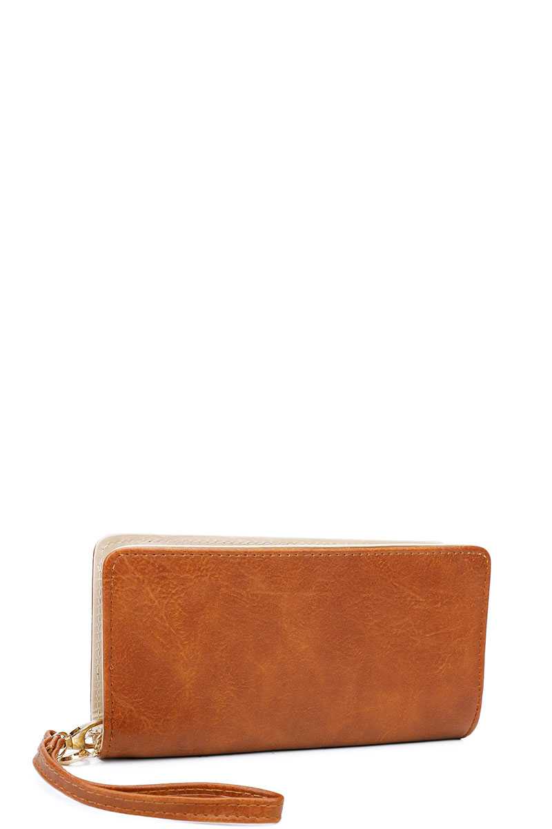 Designer Fashion Solid Color Wallet With Hand Strap - Absolute Fashion 2020