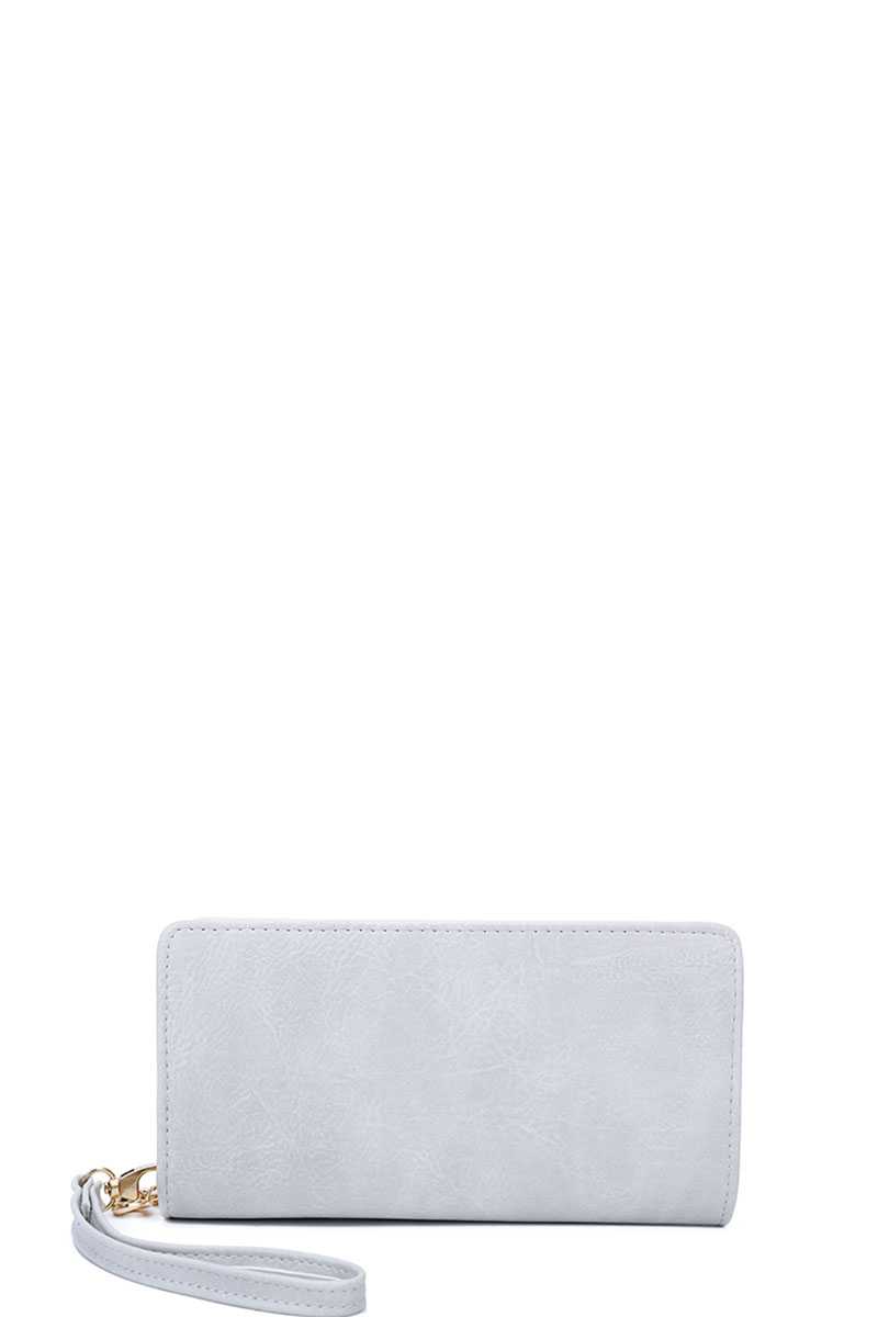 Designer Fashion Solid Color Wallet With Hand Strap - Absolute Fashion 2020