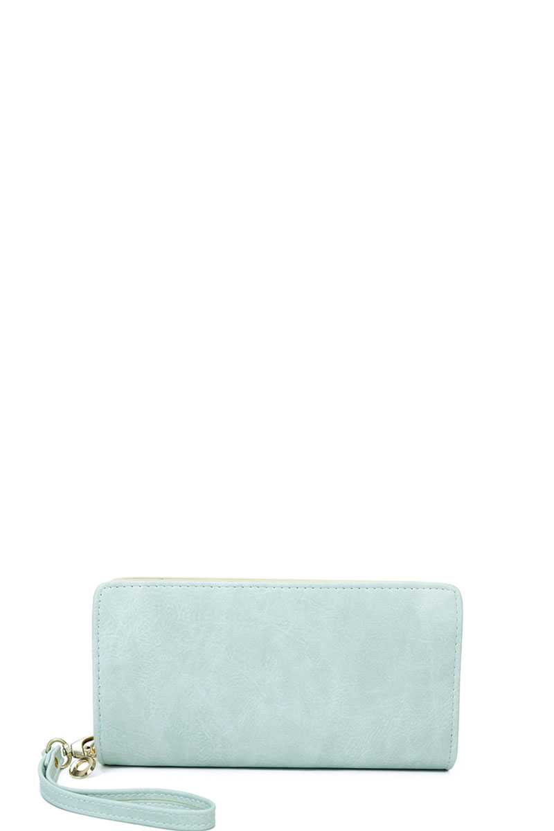 Designer Fashion Solid Color Wallet With Hand Strap - Absolute Fashion 2020