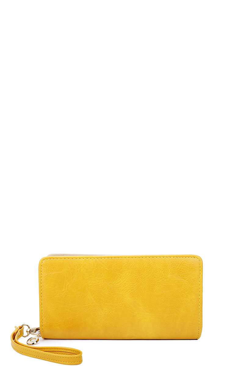 Designer Fashion Solid Color Wallet With Hand Strap - Absolute Fashion 2020