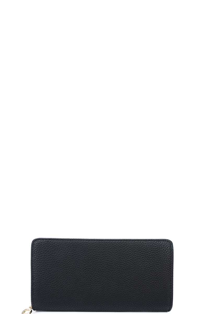 Fashion Solid Color Double Side Long Wallet With Hand Strap - Absolute Fashion 2020