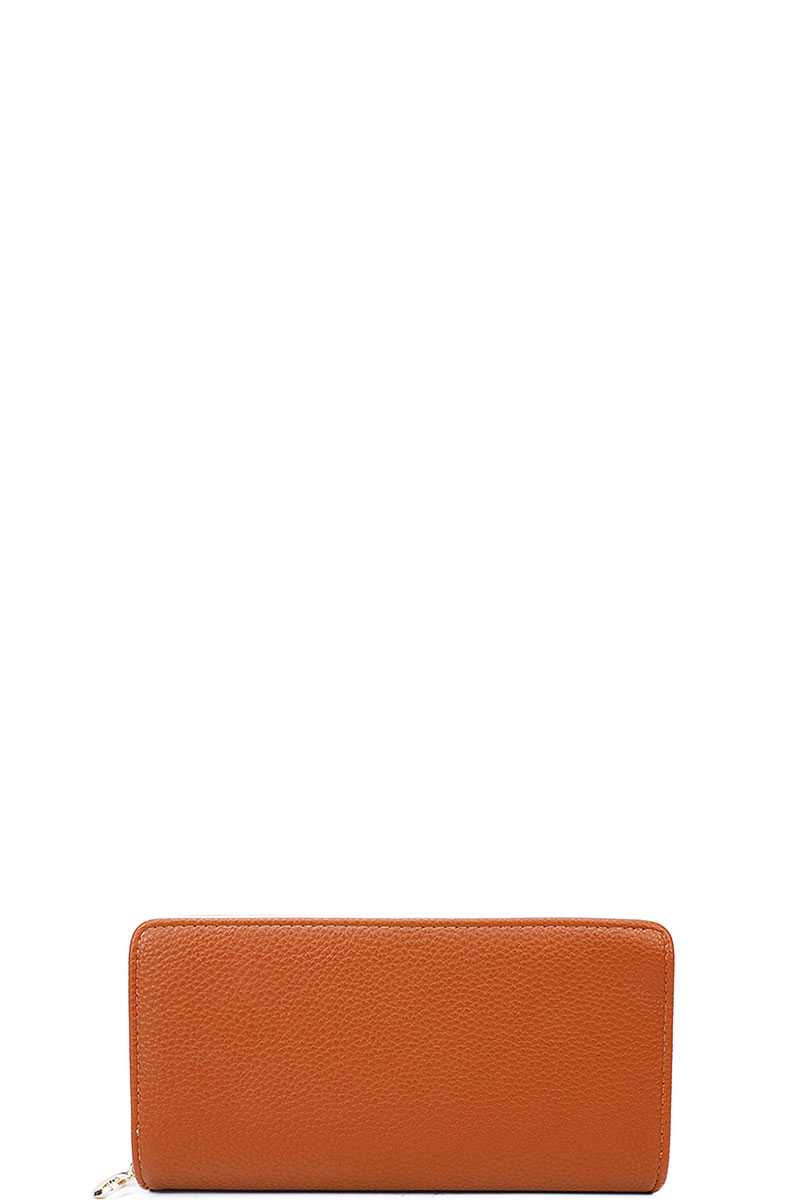 Fashion Solid Color Double Side Long Wallet With Hand Strap - Absolute Fashion 2020