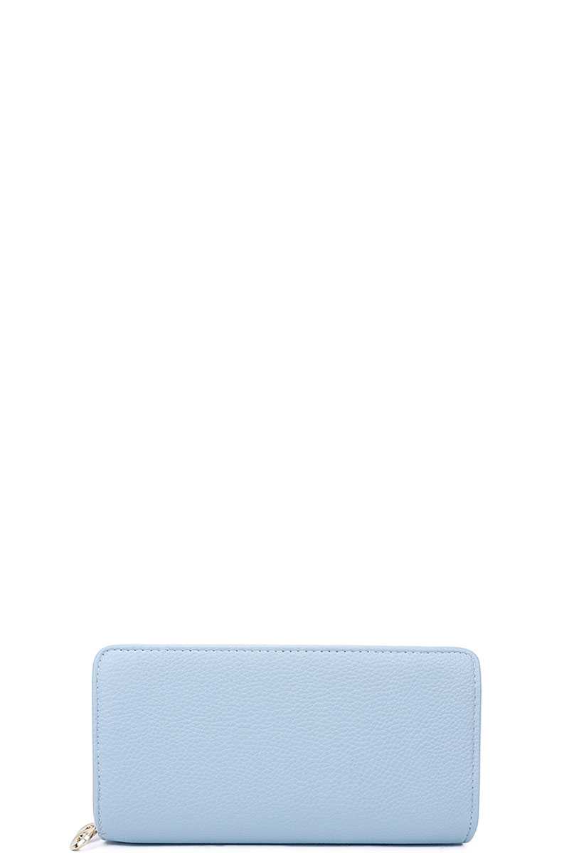 Fashion Solid Color Double Side Long Wallet With Hand Strap - Absolute Fashion 2020
