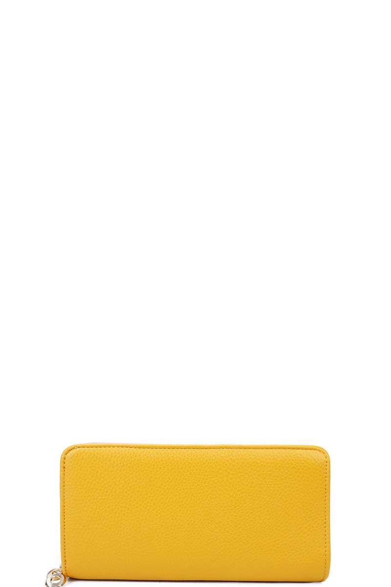 Fashion Solid Color Double Side Long Wallet With Hand Strap - Absolute Fashion 2020