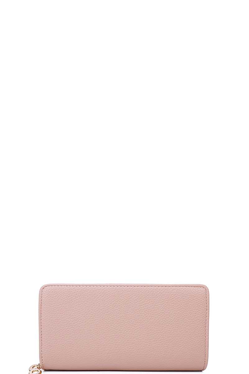 Fashion Solid Color Double Side Long Wallet With Hand Strap - Absolute Fashion 2020