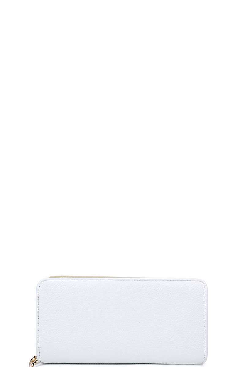 Fashion Solid Color Double Side Long Wallet With Hand Strap - Absolute Fashion 2020
