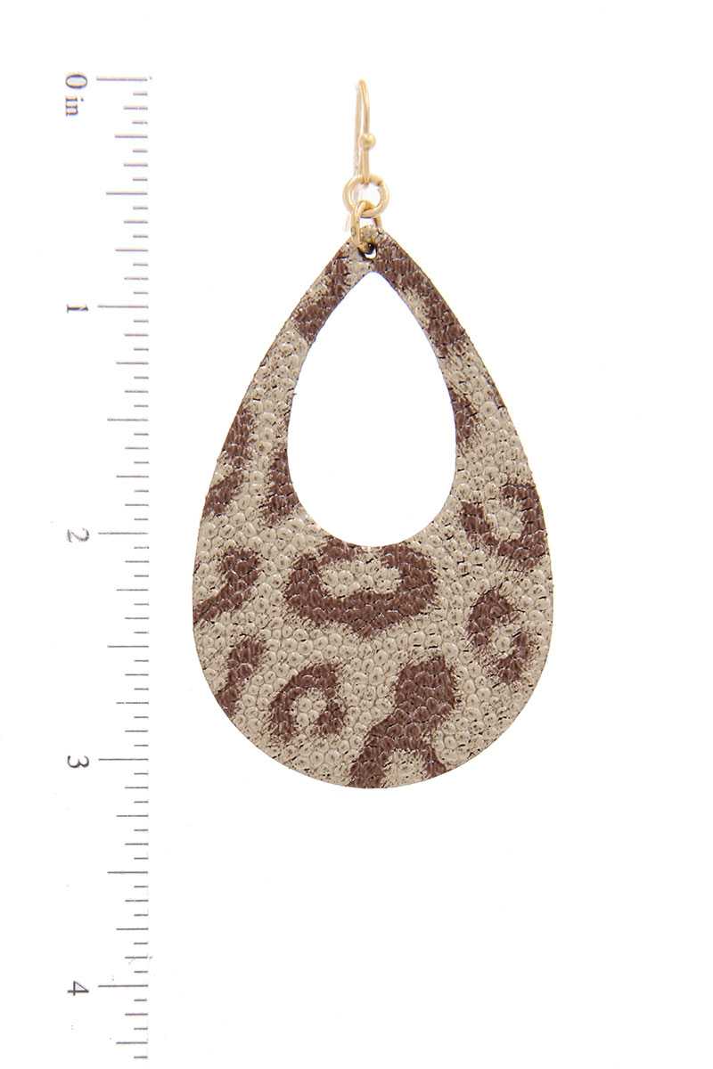 Animal Print Teardrop Shape Earring - Absolute Fashion 2020