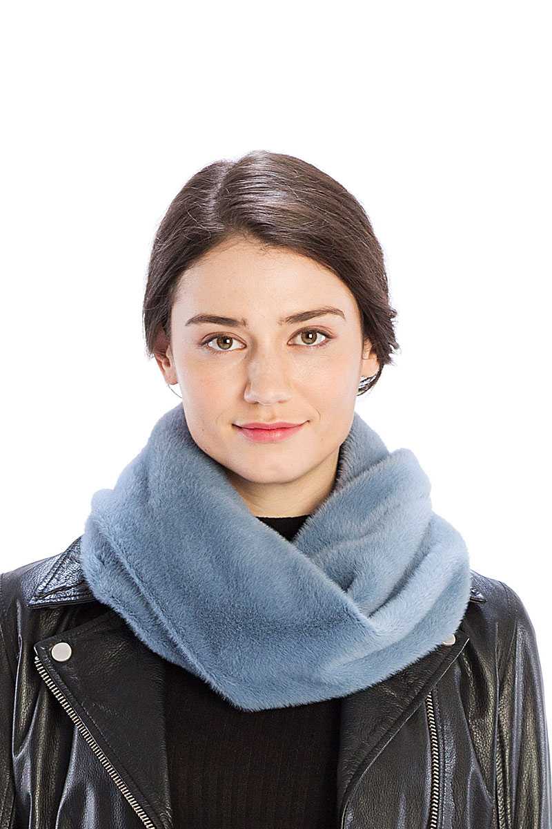 Solid Color Faux Mink Fur Infinity Scarf - Absolute Fashion 2020