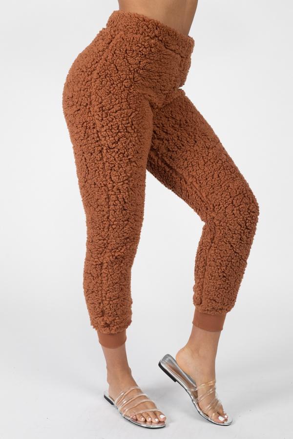 Faux Fur Cropped Top & Elasticized Pants - Absolute Fashion 2020