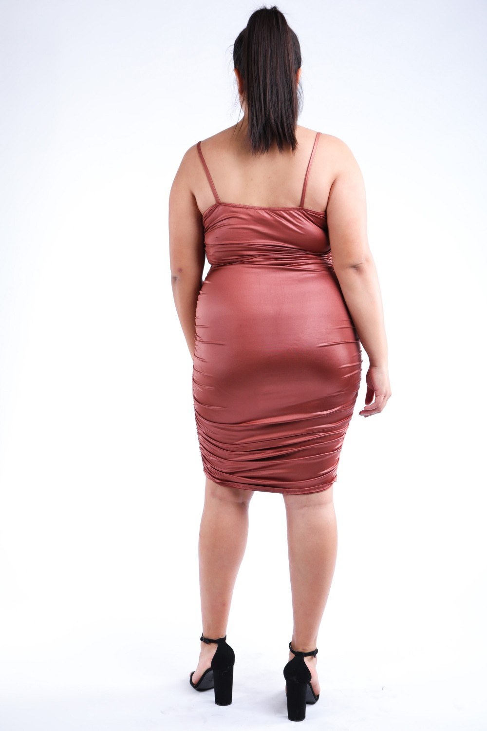 Ruched Pu Dress - Absolute Fashion 2020