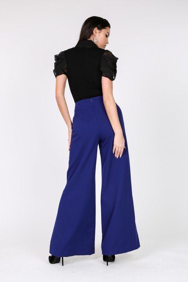 Side Slit Detail Wide Leg Pants - Absolute Fashion 2020