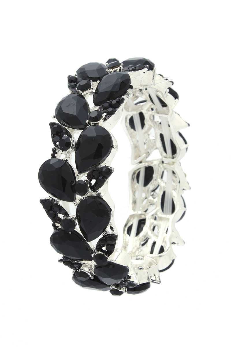 Teardrop Shape Rhinestone Stretch Bracelet - Absolute Fashion 2020