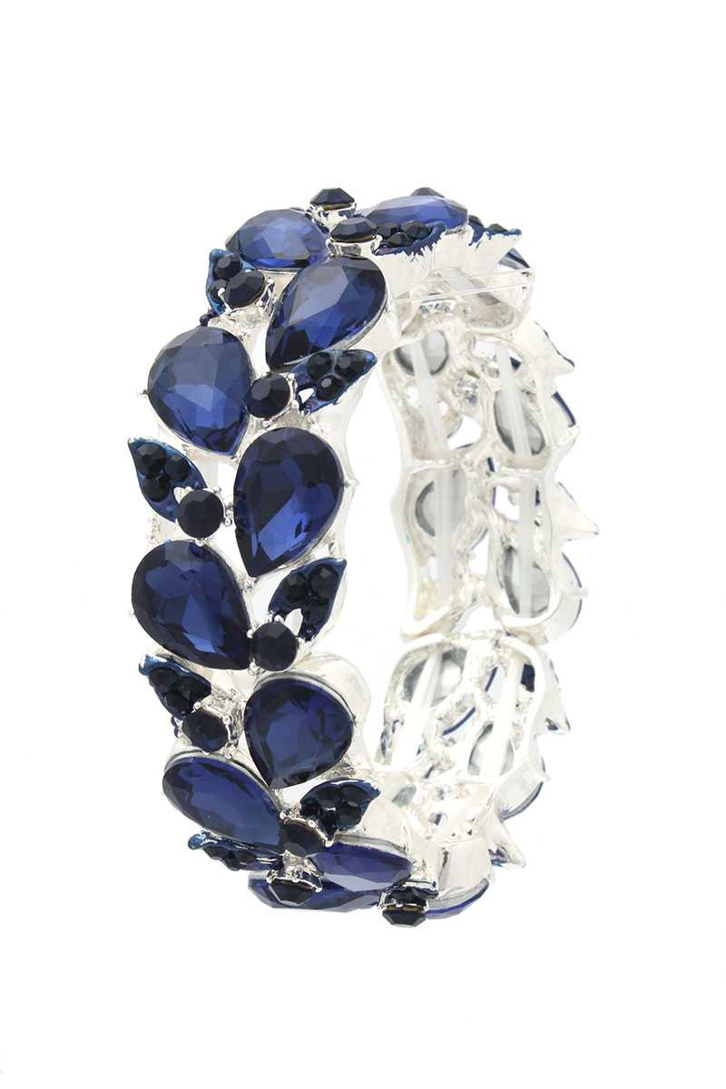 Teardrop Shape Rhinestone Stretch Bracelet - Absolute Fashion 2020