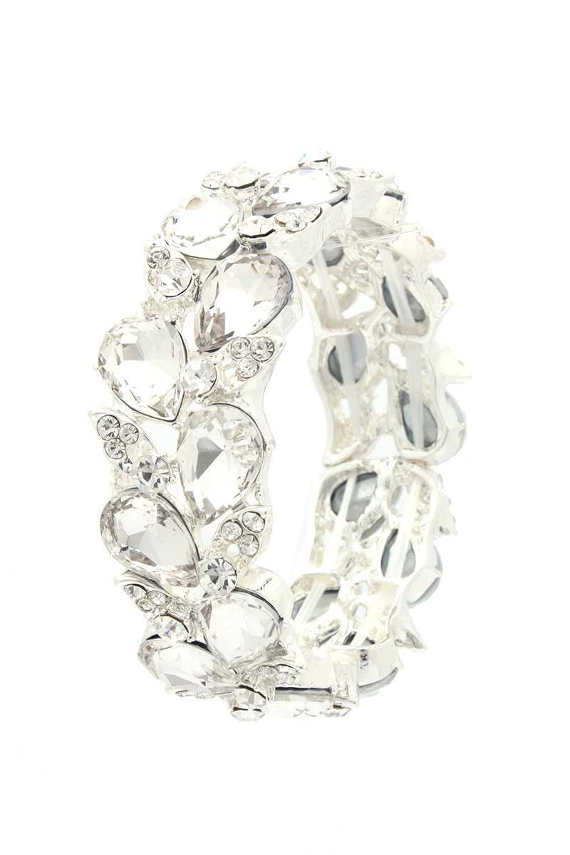 Teardrop Shape Rhinestone Stretch Bracelet - Absolute Fashion 2020