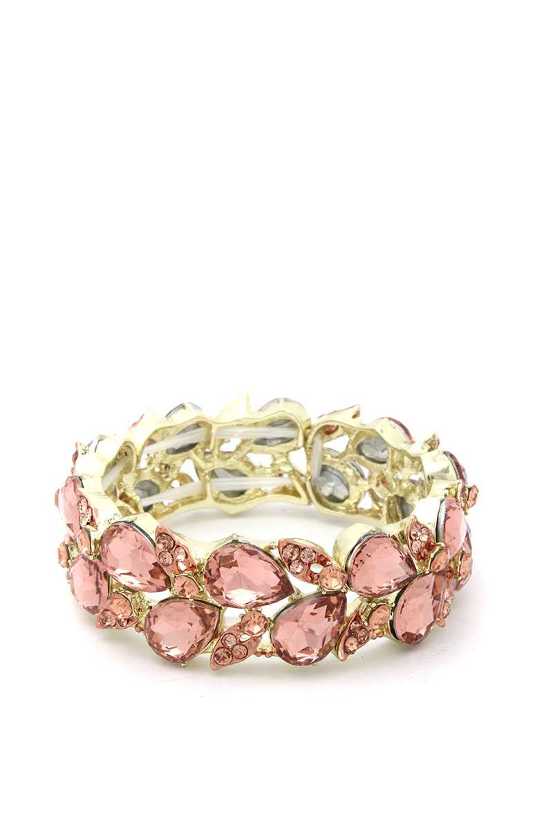 Teardrop Shape Rhinestone Stretch Bracelet - Absolute Fashion 2020