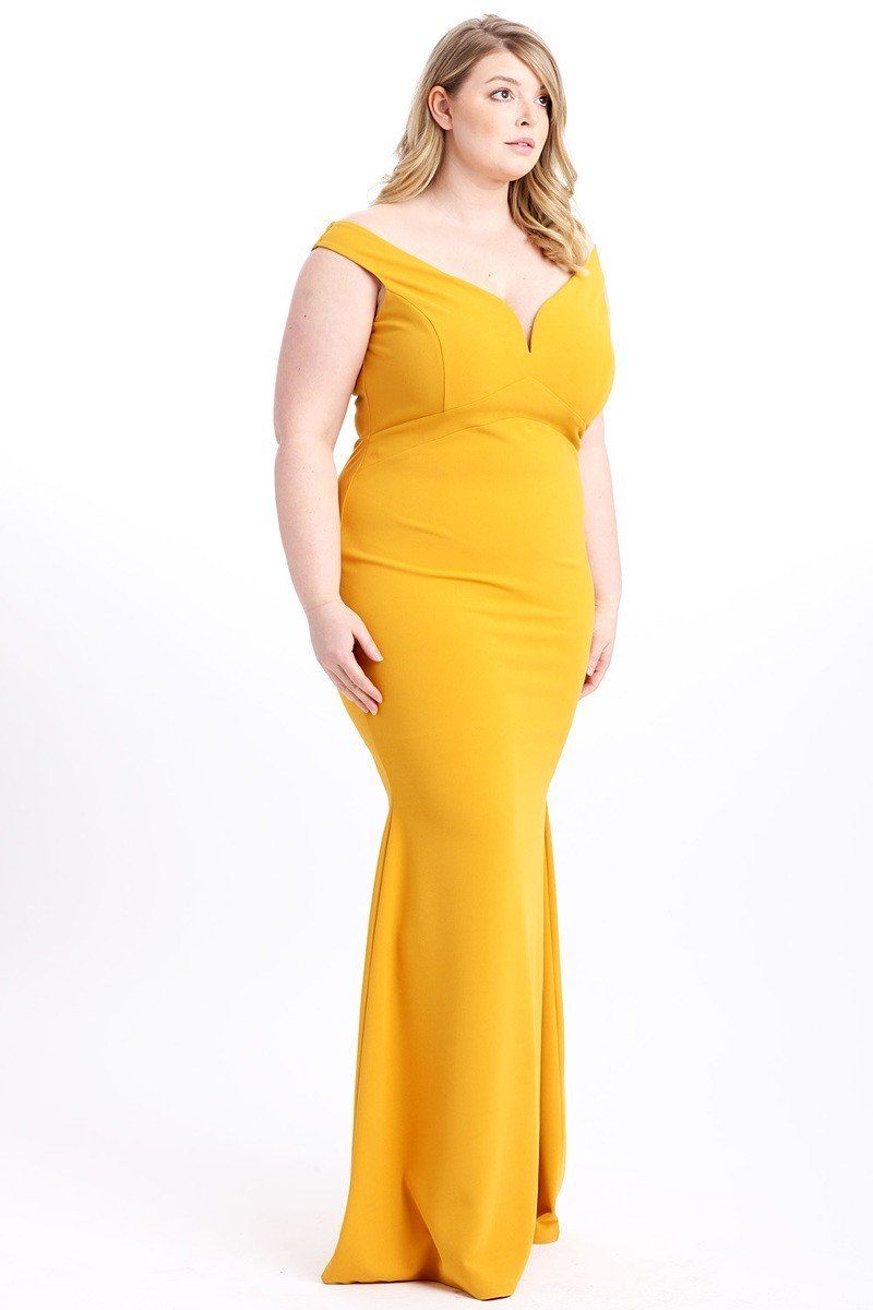 Techno Crepe Stretch Off The Shoulder Dress - Absolute Fashion 2020