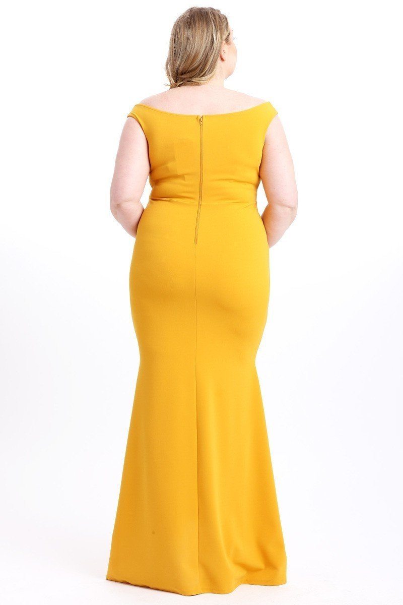 Techno Crepe Stretch Off The Shoulder Dress - Absolute Fashion 2020
