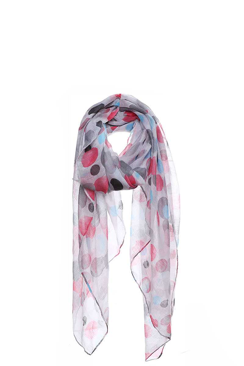 Stylish Chiffon Multi Dots Print Scarf - Absolute Fashion 2020